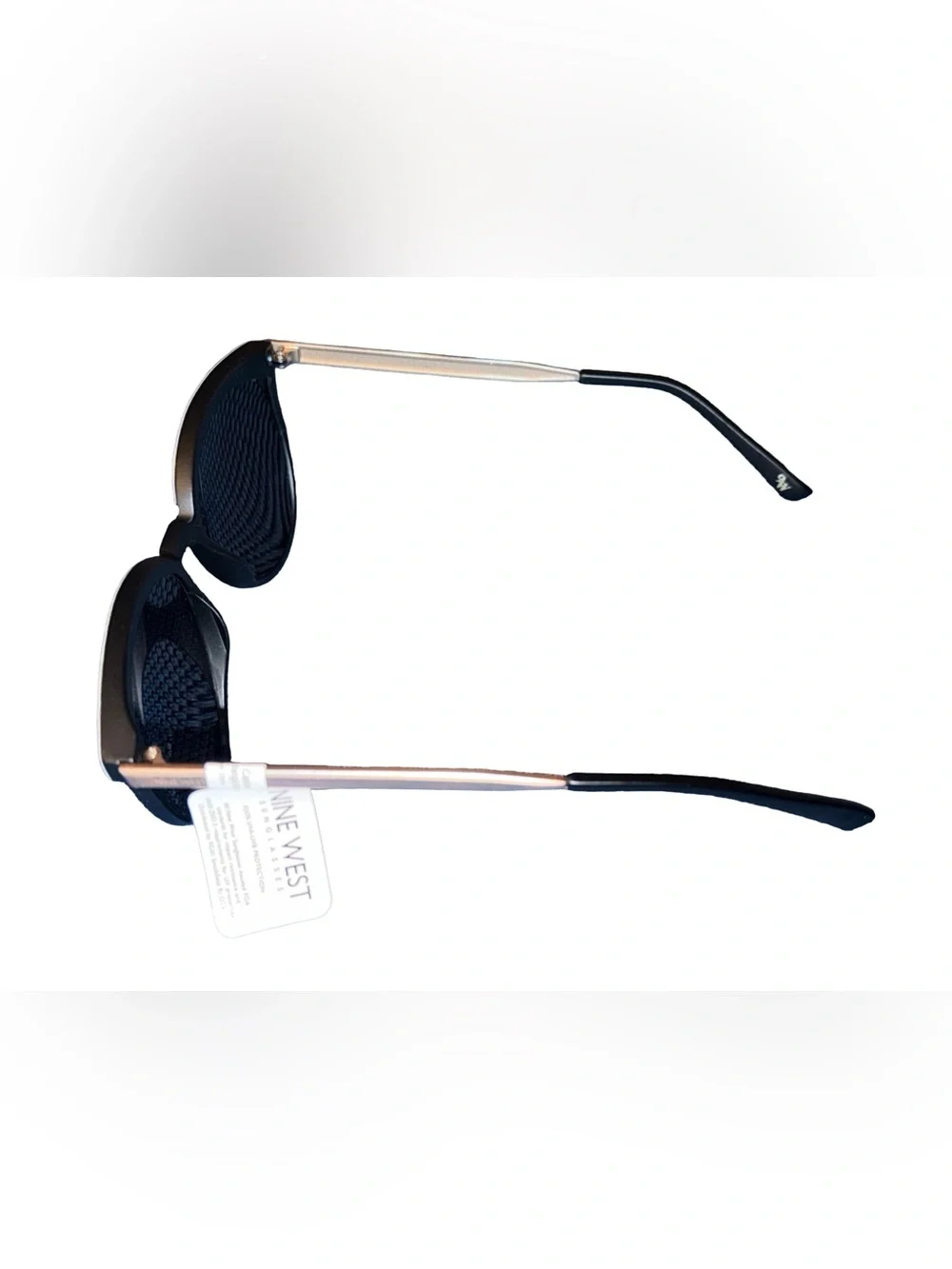 NWT Nine West Women's Snakeskin Sunglasses, Black, Item # 10259534